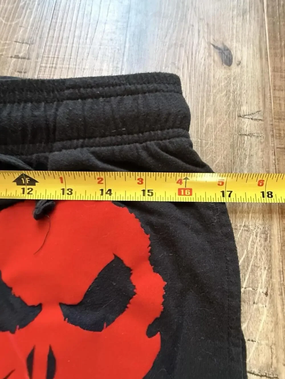 Y2K Marvel Punisher Men’s Medium Casual pants Black‎ Red Pajama Sleepwear